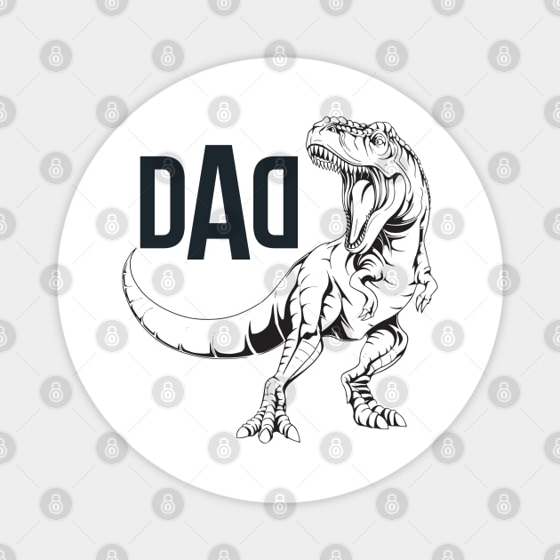 Daddysaurus Funny Gift Father's Day Magnet by DonVector